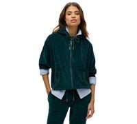 Superdry Sweatshirt Velour Full Zip Vert Femme Taille M