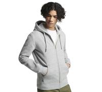 Superdry Sweat zippé à capuche Vintage – Logo brodé, coton bio Gris 2XL Homme