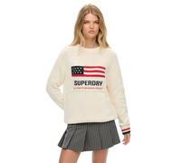 Pull col rond femme Superdry Americana Beige S