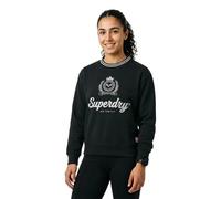 Superdry Sweatshirt Country Club Loose Fit Femme Noir Taille L