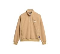 Superdry Sweat-shirt en polaire Country Club avec demi-fermeture éclair pour femme, Shaker beige, 38