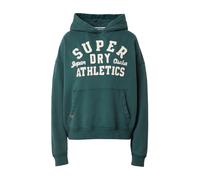 Superdry Sweat-shirt 'Essentials' émeraude / blanc, Taille M