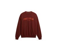 Superdry Sweat-shirt marron / rouge, Taille M-L