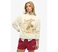 Superdry Sweat-shirt Souvenir Graphic Loose Beige M Femme