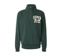 Superdry Sweat-shirt 'Vintage Athletic' beige clair / vert foncé, Taille XL