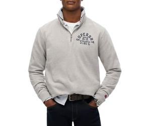 Superdry, Sweats Athletic ESS Half Zip, M2014089A, Grey Marl, XL, Homme