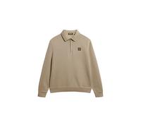 Superdry, Sweats Contrast Stitch Half Zip Thru M2013776A, Washed Vintage Khaki, L, Homme