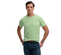 Superdry T-shirt en lin Classic avec poche, manches courtes Vert M Homme