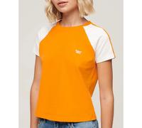 T-shirt Ã logo rÃ©tro femme Superdry Essential Orange L