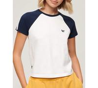 T-shirt Ã logo rÃ©tro femme Superdry Essential Blanc XL