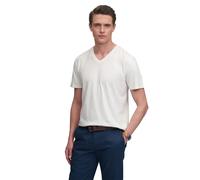 T-shirt col en v Superdry Classic Blanc L