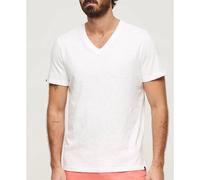 Superdry T-shirt à Manches Courtes Et Col En V Slub