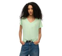 T-shirt Ã col en V brodÃ©e femme Superdry Slub Vert XS