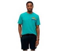 Superdry T-shirt Great Outdoors Homme – bleu/turquoise/bleu cyan/orange – Taille M