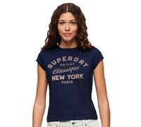 Superdry Indigo Workwear Cap Short Sleeve T-shirt Bleu XS Femme
