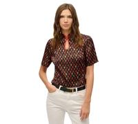 Superdry T-shirt à Manches Courtes Mandarin Jacquard