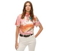 Superdry T-shirt à Manches Courtes Mandarin Jacquard