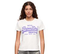Superdry T-shirt Neon Vl Graphic Fitted – femme, manches courtes, blanc, taille S