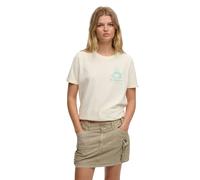 Superdry Roadside Trade Relaxed Short Sleeve T-shirt Beige 2XS Femme