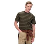 Superdry T-shirt manches courtes à rayures texturées avec poche Vert, Marron XL Homme