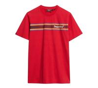 T-shirt décontracté à rayures avec logo Superdry Venue Rouge M