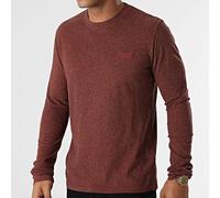 SUPERDRY T-shirt à manches longues avec logo vintage, jaspe rouge - Taille L