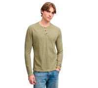 Superdry T-Shirt à Manches Longues Waffle Long Sleeve Henley S