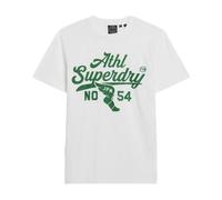 Superdry - T-shirt blanc Track&Field avec impression verte - Homme - Tops - Blanc - Taille: L