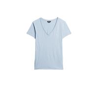 T-shirt - SUPERDRY - Studios Slub Emb Vee - Bleu Clair - Manches Courtes - Femme