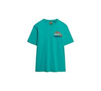 Superdry, T.Shirt CL Great Outdoors Chest Tee, M1012175A, Blue Grass, L, Man, Adulto