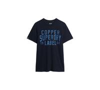 Superdry Copper Label Workwear Short Sleeve T-shirt Bleu XL Homme