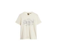 Superdry Metallic Vl Relaxed Short Sleeve T-shirt Beige M Femme