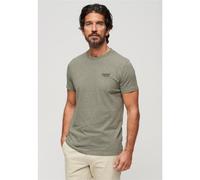 Superdry, T.Shirt Essential Logo EMB Tee, M1011245A, Ash Olive Marl, S, Man, Adulto