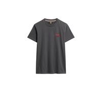 Superdry, T.Shirt Essential Logo EMB Tee, M1011245A, Graphite Black/Fluro Red, 2XL, Man, Adulto