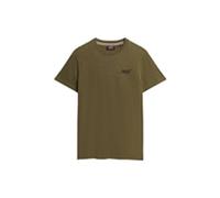 Superdry, T.Shirt Essential Logo EMB Tee, M1011245A, Olive Fleck Marl, L, Man, Adulto