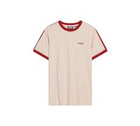 Superdry T-shirt Essential Retro pour homme avec logo, Avoine/rouge piment, L
