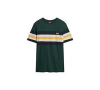 Superdry, T.Shirt Essential Stripe Tee M1012209A Vert Enamel Chest Stripe, S, Homme