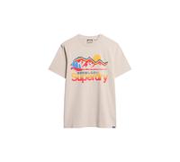 Superdry T-Shirt 'Great Outdoors' bleu clair / greige / orange / rouge sang, Taille XL