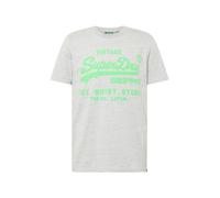 Superdry T-Shirt gris chiné / vert clair, Taille L
