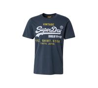 Superdry T-Shirt 'Heritage' marine / gris / olive, Taille M
