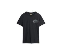 Superdry T- Shirt imprimé Chemise, Noir (Black Marl), S Homme