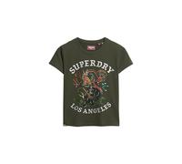 Superdry Tattoo Rhinestone Fitted Short Sleeve T-shirt Vert XS Femme