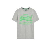 Superdry T-shirt imprimé pour homme, Gris chiné sportif, L