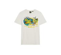 Superdry T-Shirt 'LA' bleu / jaune / rouge / blanc cassé, Taille L