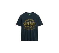 Superdry, T.Shirt MACHINED Goods Workwear Tee, M1012204A, Eclipse Navy, XL, Man, Adulto