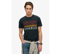 Superdry T-Shirt marine / jaune / gris clair / bordeaux, Taille L
