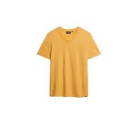Superdry T-shirt pour homme en fil flammé avec col en V, Jaune ocre désert, XL