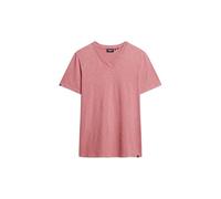 Superdry T-shirt pour homme en fil flammé avec col en V, Mesa Rosé Pink, XL