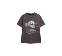 Superdry T-shirt 'Super Skull' pierre / vert foncé, Taille M
