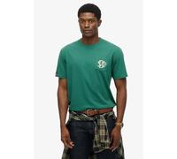 Superdry T-Shirt 'The Merchant Store' crème / vert chiné, Taille M